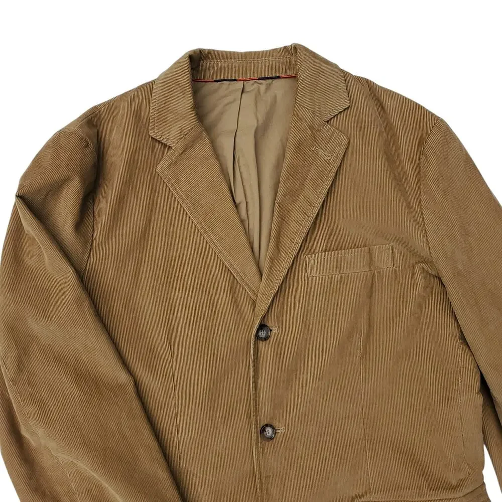 Vintage J Crew Brown Corduroy Blazer Ivy Prep Professor 3 Btn Sport Jacket Sz L